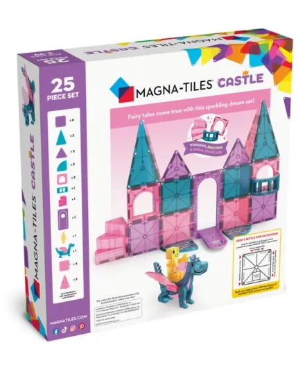 MAGNA-TILES - klocki magnetyczne Zamek z figurkami 25 Elementów MAGNA-TILES - klocki magnetyczne Zamek z figurkami 25 Elementów