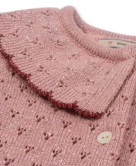 Konges Sløjd - kardigan dla dziecka Holiday Knit Mellow Rose Konges Sløjd - kardigan dla dziecka Holiday Knit Mellow Rose