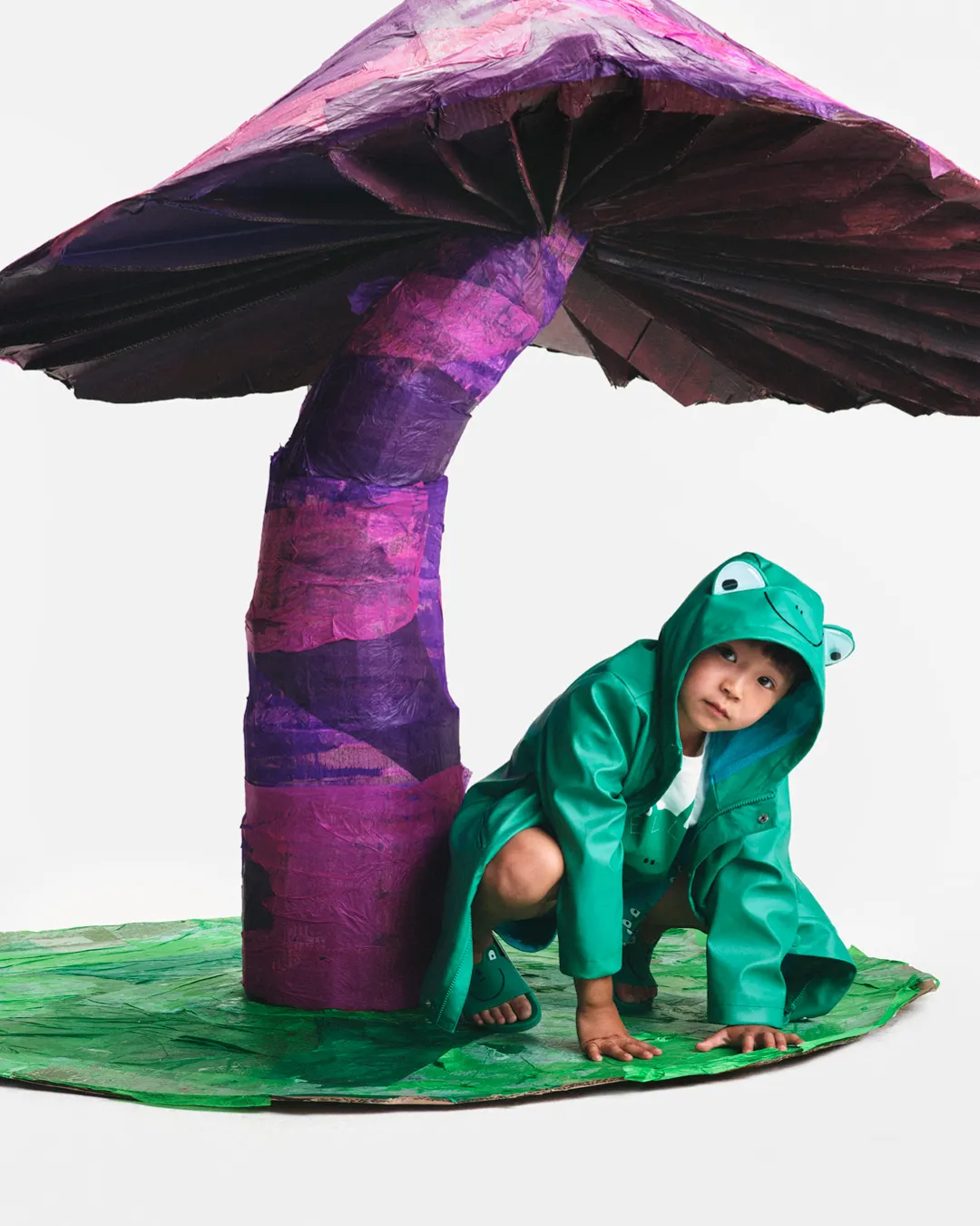 Stella McCartney - kurtka chłopięca Matt Rubber Poly Frog Stella McCartney - kurtka chłopięca Matt Rubber Poly Frog