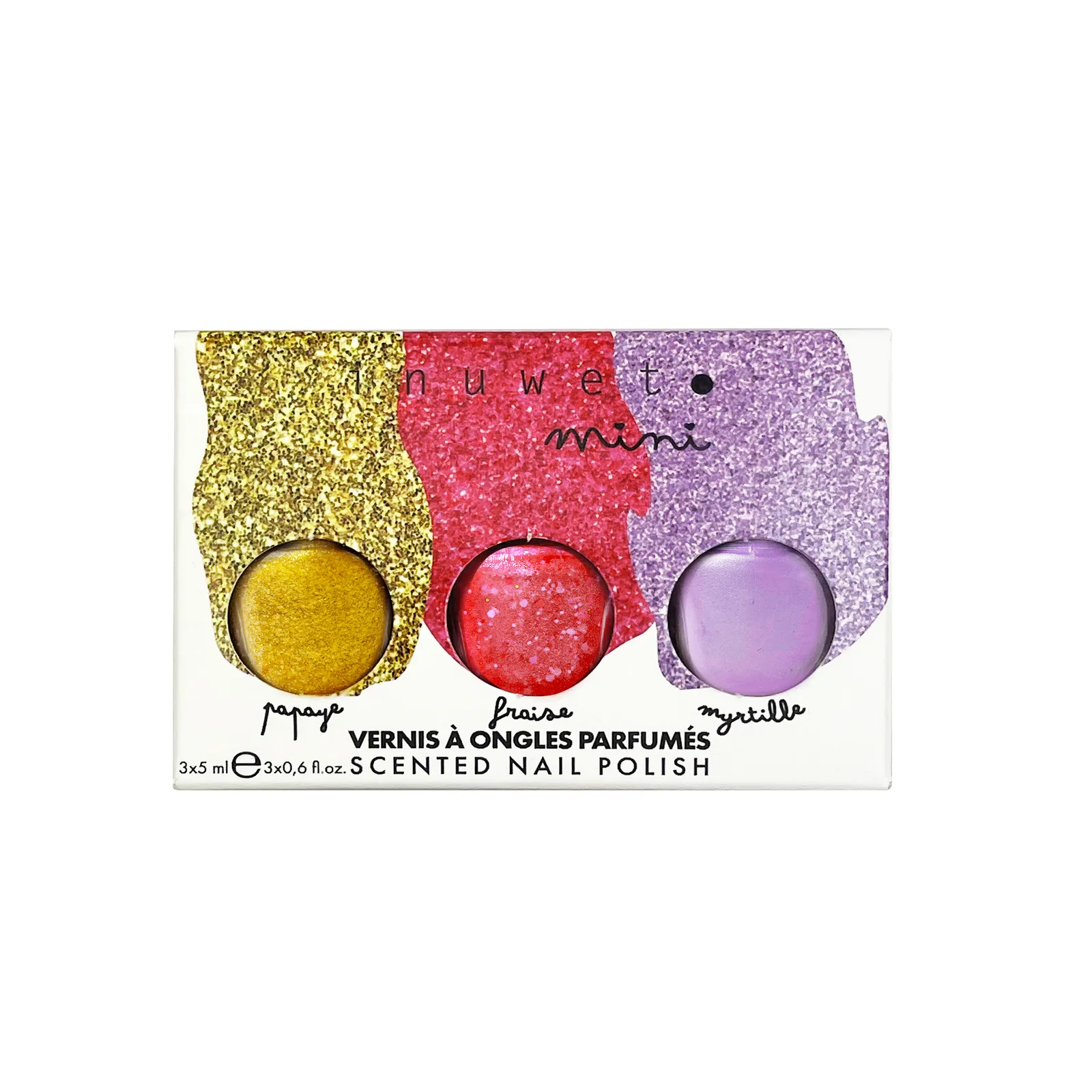 Inuwet - zestaw trzech lakierów dla dzieci Rainbow