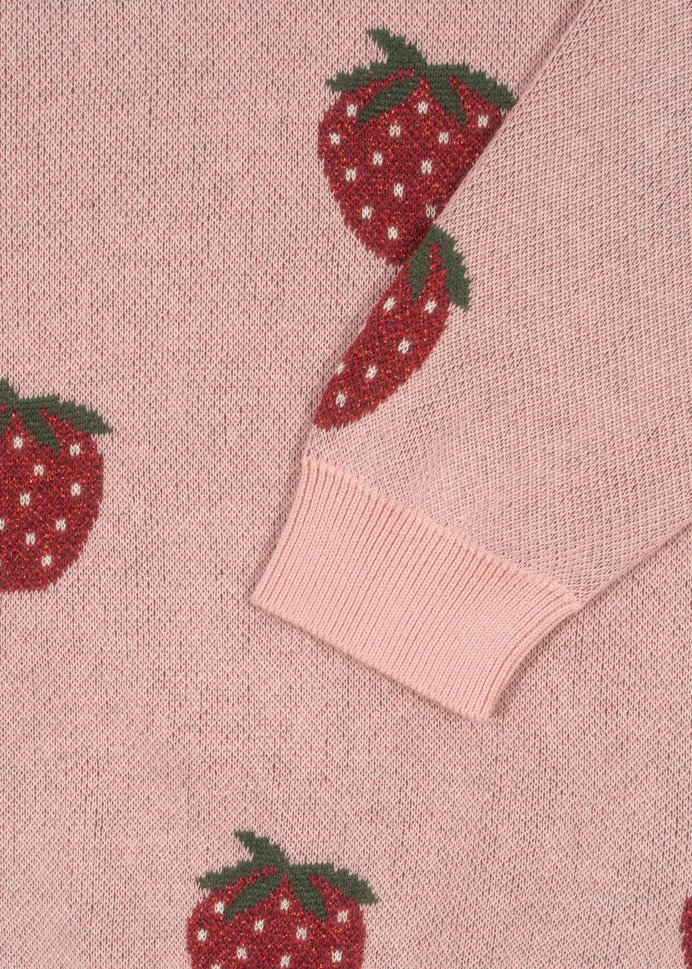 Konges Sløjd - sukienka dziecięca Lapis Lurex Knit Dress Strawberry