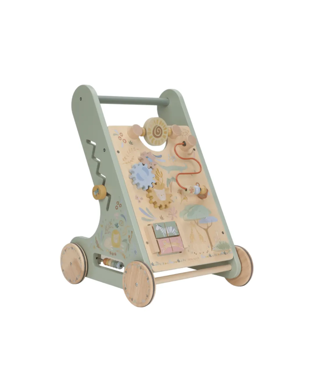 Little Dutch - drewniany chodzik edukacyjny Safari Friends FSC