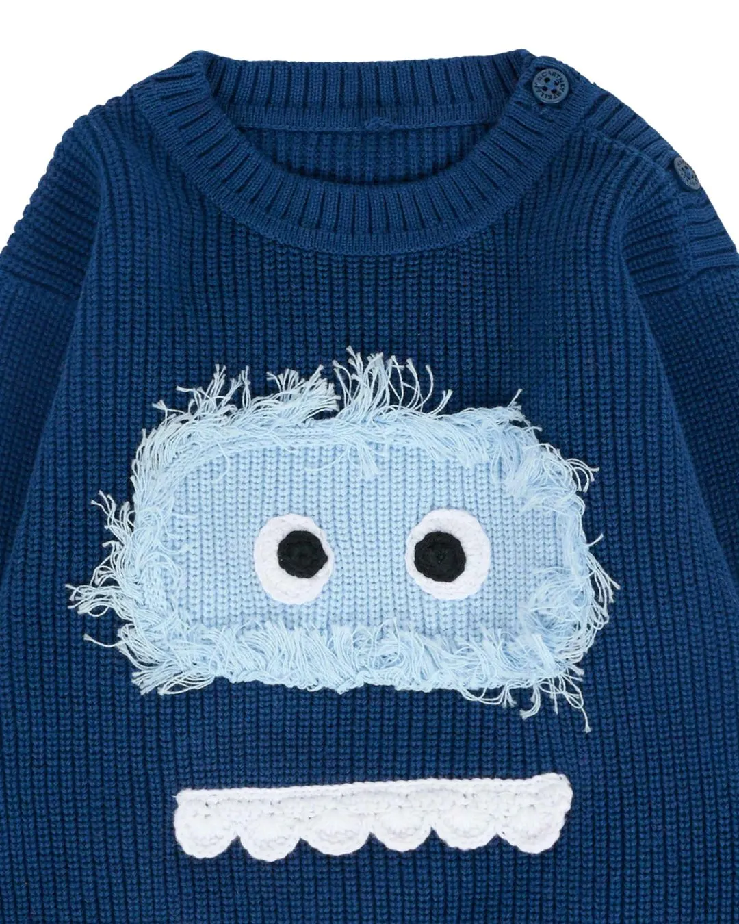 Stella McCartney - sweter niemowlęcy z naszywką Yeti Stella McCartney - sweter niemowlęcy z naszywką Yeti