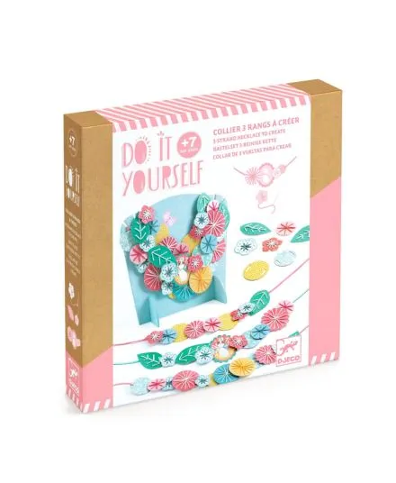 Djeco - zestaw zrób to sam - komplet biżuterii Flora Djeco - zestaw zrób to sam - komplet biżuterii Flora