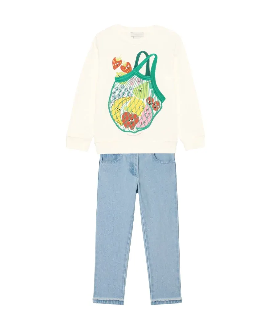 Stella McCartney - stylizacja jeansowa dla dziewczynki Fruit