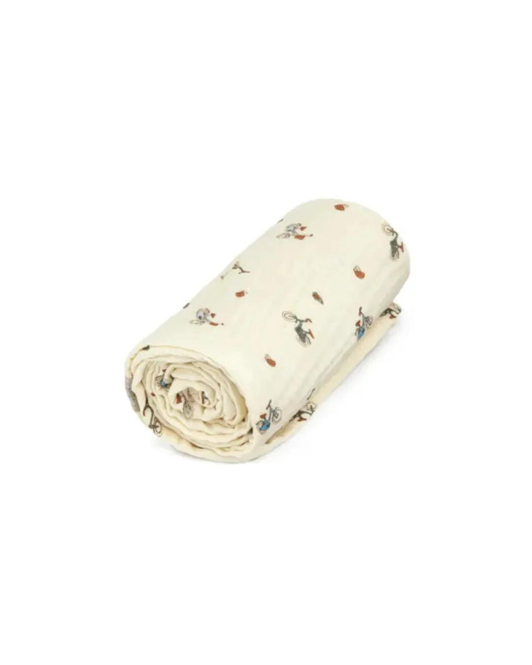 Cam Cam Copenhagen - muślinowy kocyk dla niemowląt GOTS Bicycles