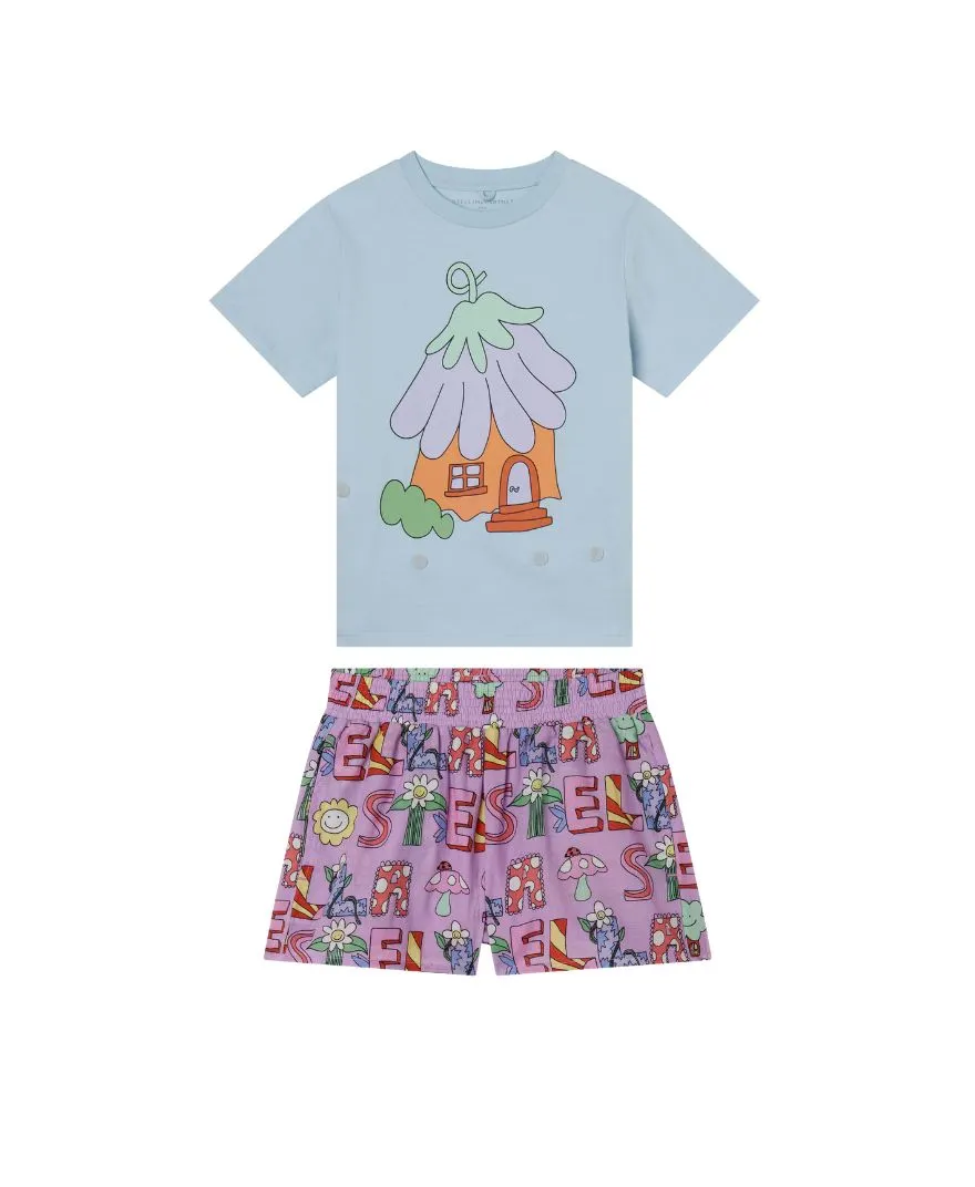 Stella McCartney - stylizacja letnia dziewczęca z krótkim rękawem