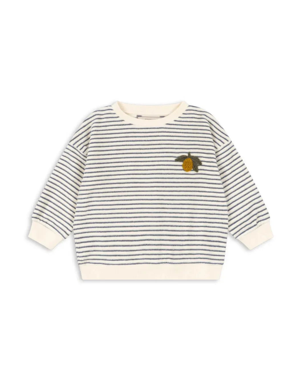 Konges Sløjd - dziecięca bluza frotte Itty Sweatshirt Flint Stripe