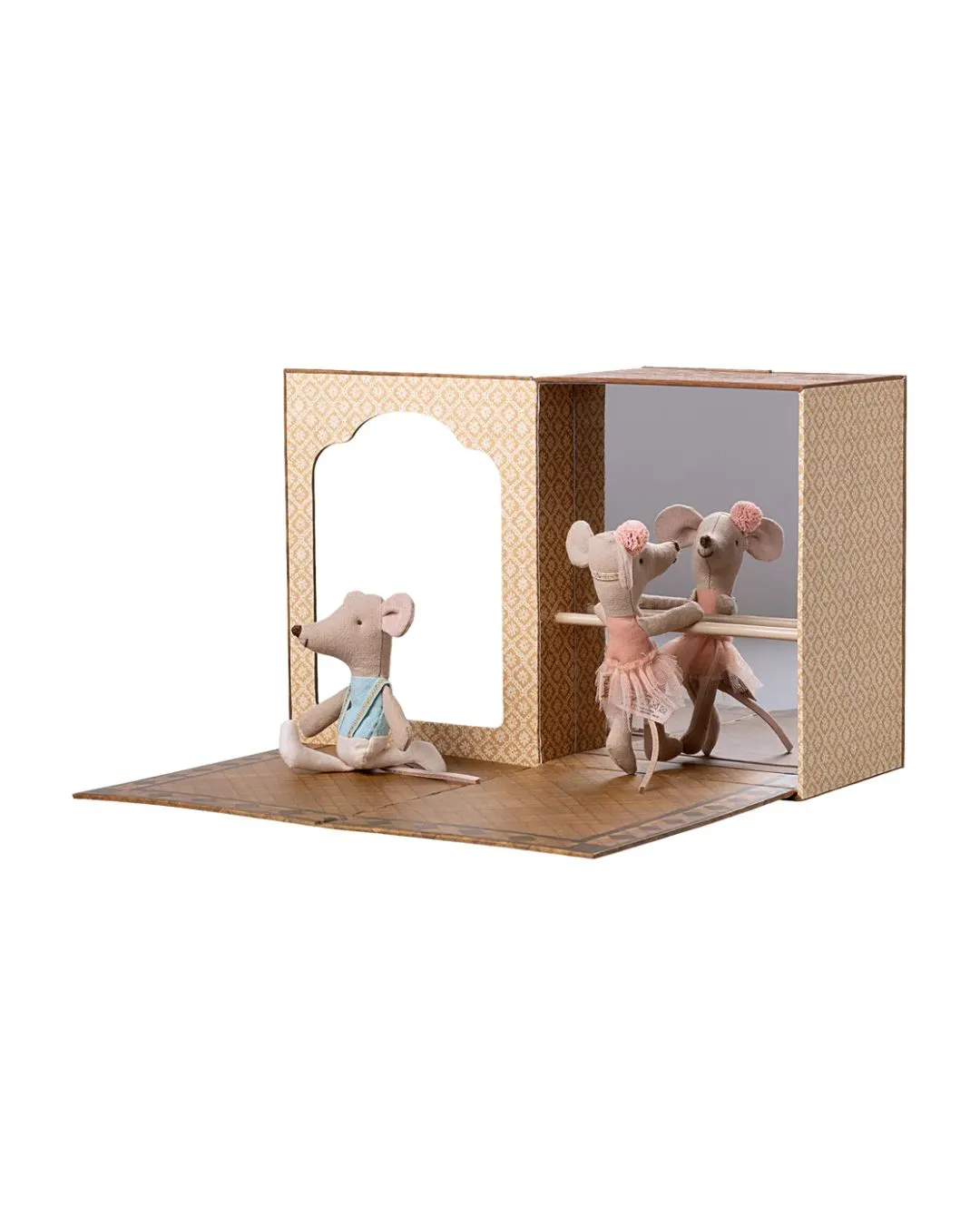 Maileg - myszki baletowe w studiu tanecznym, mała siostra i brat Maileg - myszki baletowe w studiu tanecznym, mała siostra i brat