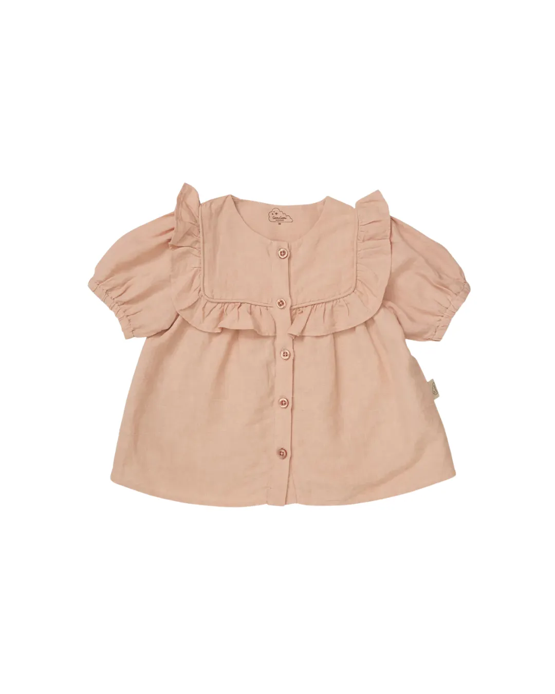 Cam Cam Copenhagen - bluzeczka z delikatnymi falbankami Cleo Coral