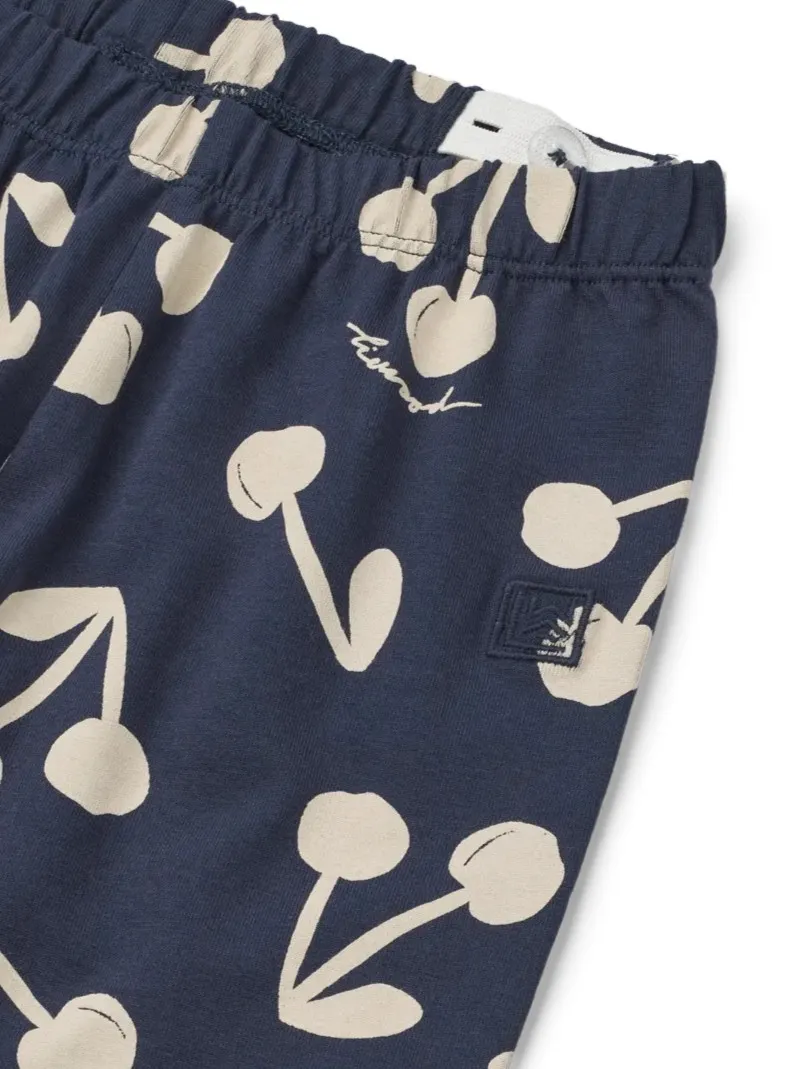 Liewood - legginsy z nadrukiem Marie Cherry blossom / Classic navy