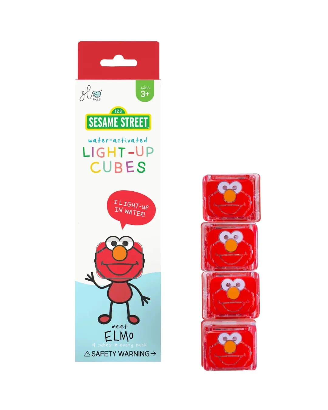 Glo Pals - kostki sensoryczne świecące w wodzie Elmo Ulica Sezamkowa Glo Pals - kostki sensoryczne świecące w wodzie Elmo Ulica Sezamkowa