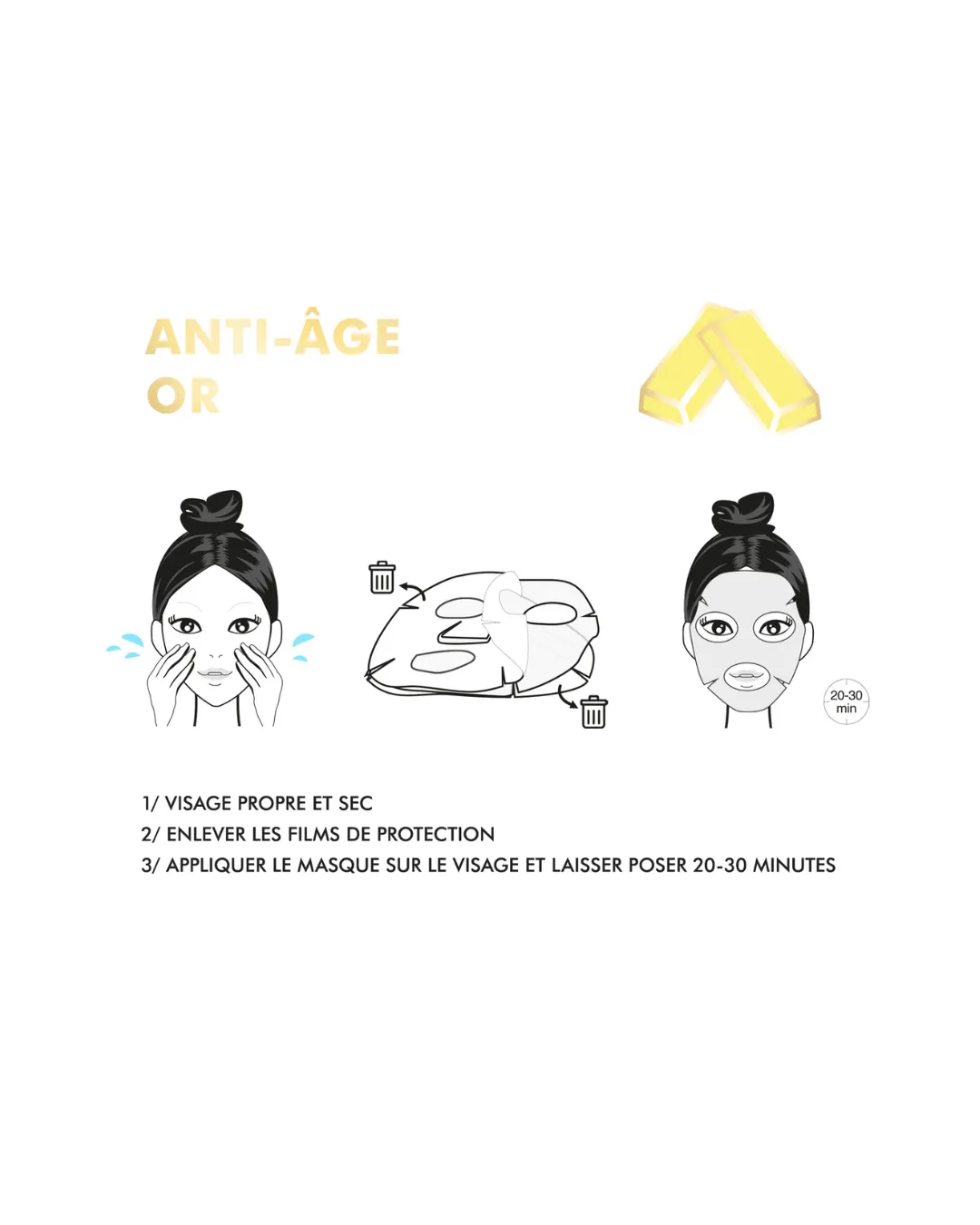 Inuwet - Maska do twarzy złota Przeciwstarzeniowa