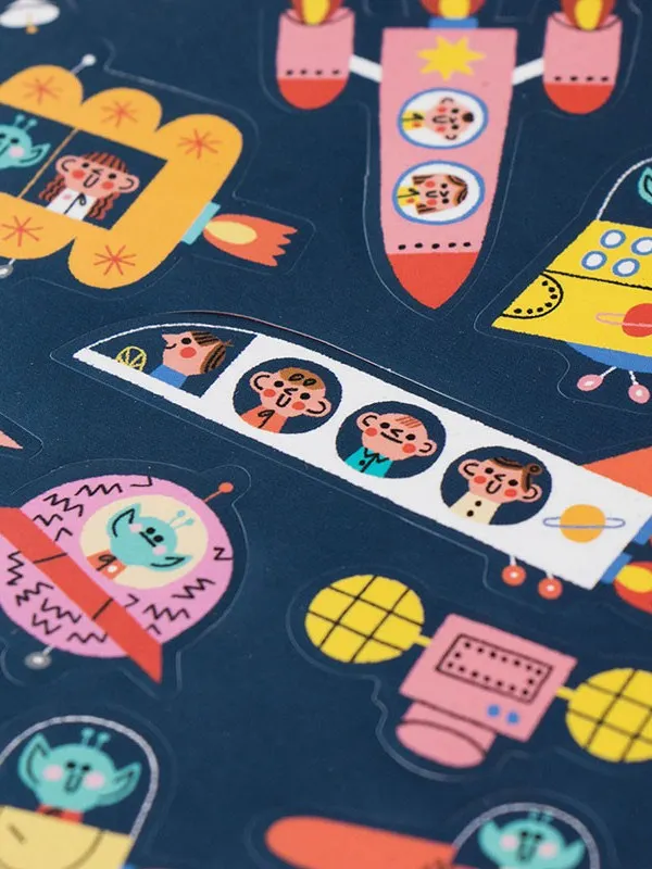 Londji - naklejki wielorazowe Kosmos