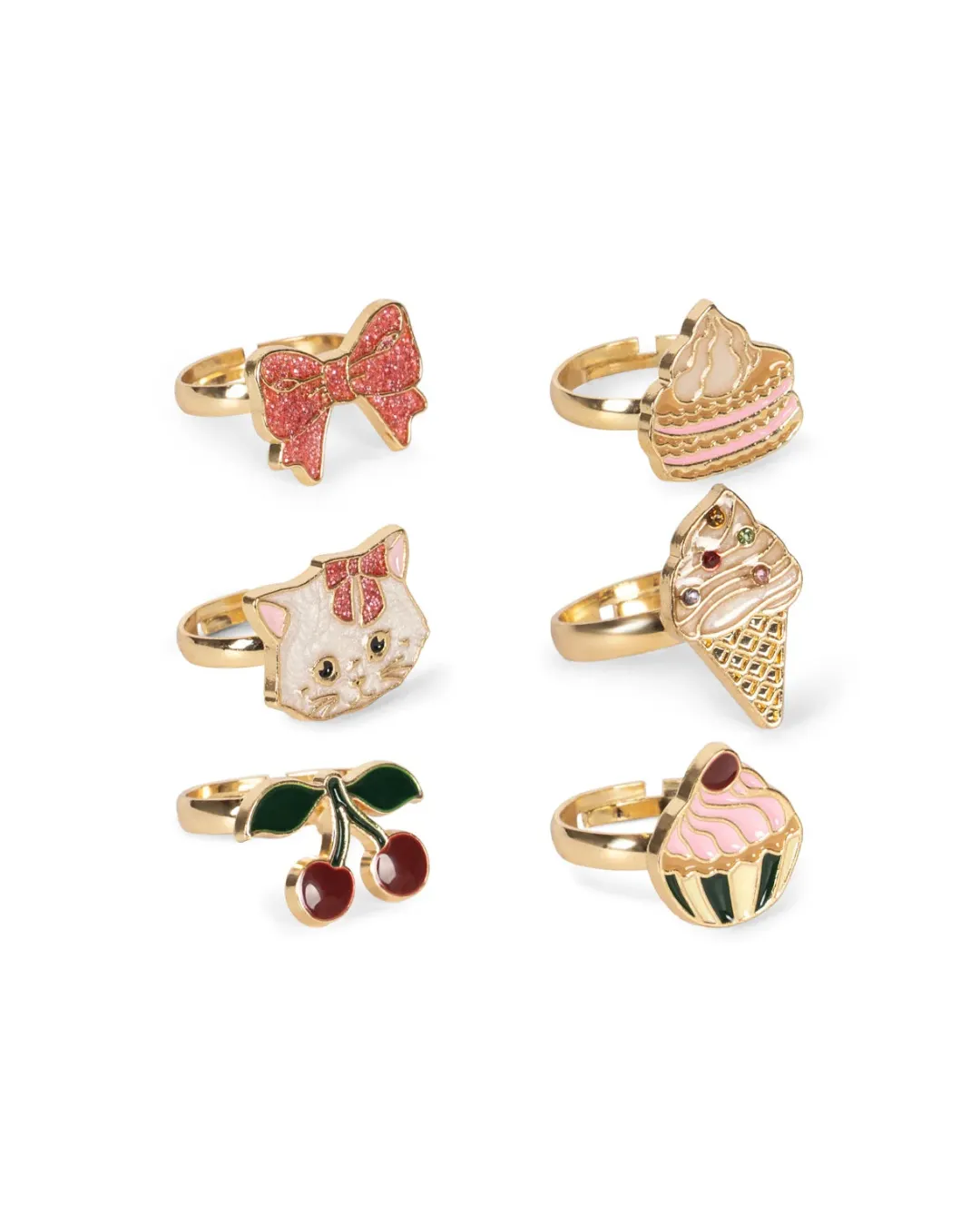 Konges Sløjd - zestaw 6 pierścionków Kitty Sweets Ring Set Konges Sløjd - zestaw 6 pierścionków Kitty Sweets Ring Set