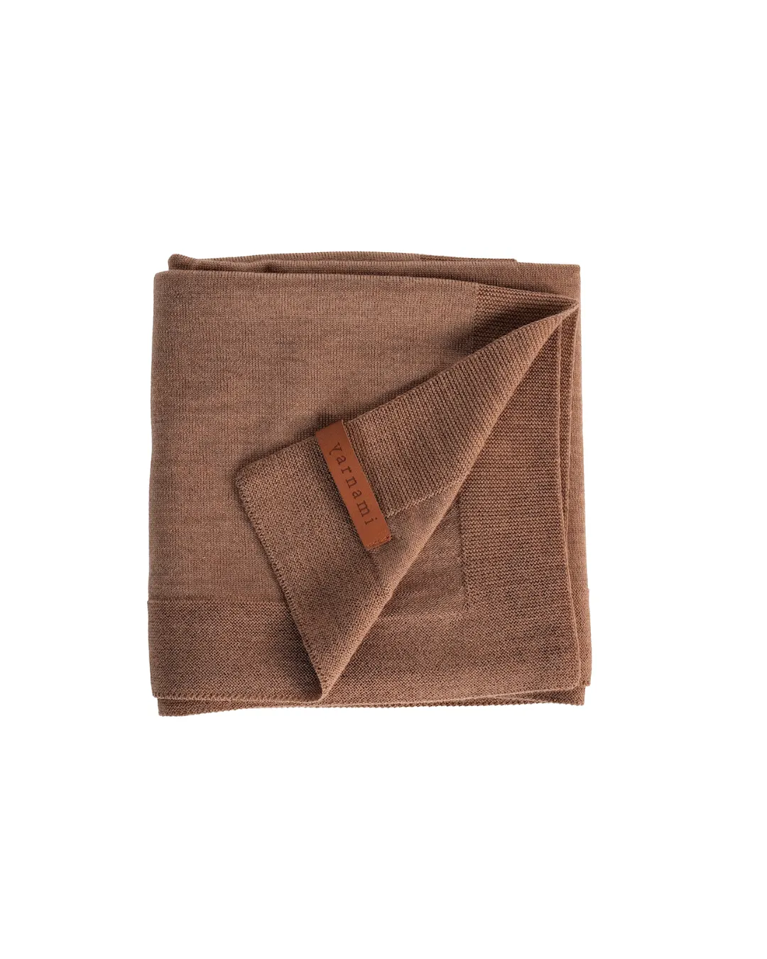Amori amori - kocyk merino Cozy 85x85 Cynamonowy