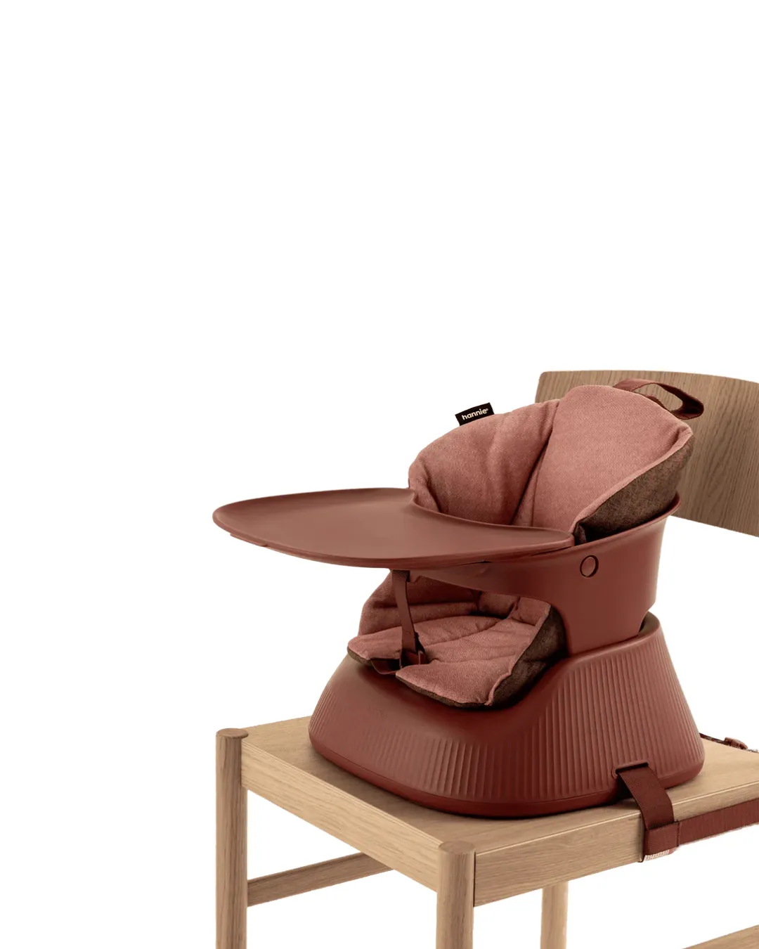 Hannie - przenośne krzesełko do karmienia Mahogany Red