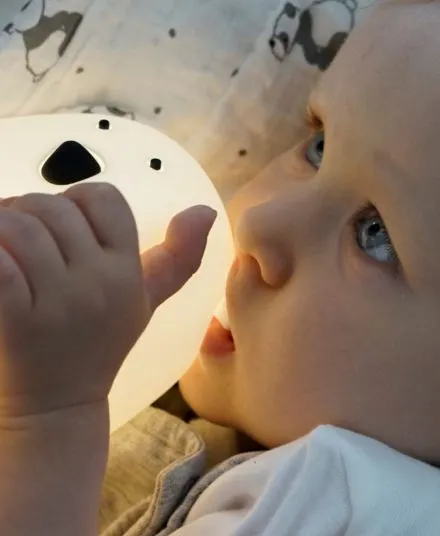 Rabbit & Friends - miś duży lampka silikonowa Biały