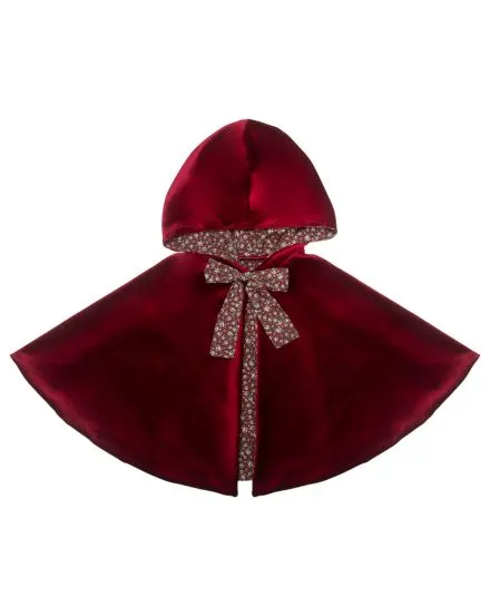 Mimi & Lula - aksamitna peleryna dla dziecka Czerwony Kapturek Mimi & Lula - aksamitna peleryna dla dziecka Czerwony Kapturek