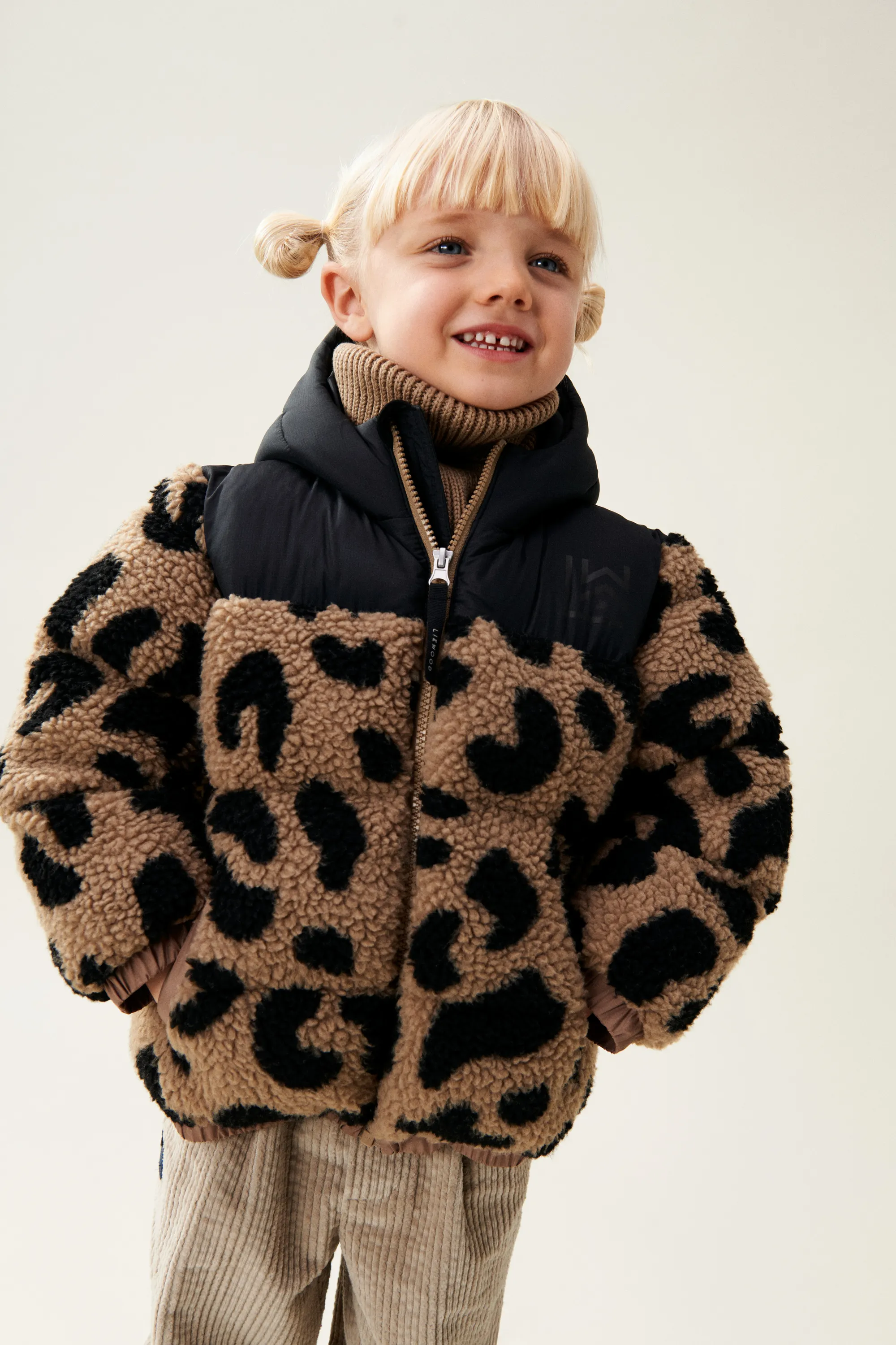 Liewood - kurtka puchowa Niko Pile Jacket Mega Leo Liewood - kurtka puchowa Niko Pile Jacket Mega Leo