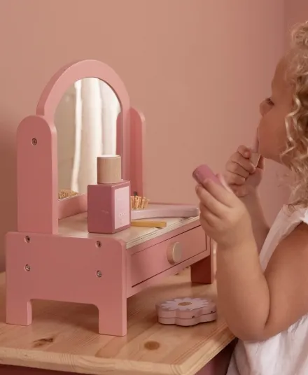 Little Dutch - drewniana toaletka dla dziewczynki z akcesoriami