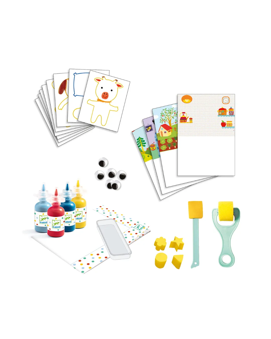 Djeco - zestaw artystyczny Przygody Zabawek Djeco - zestaw artystyczny Przygody Zabawek