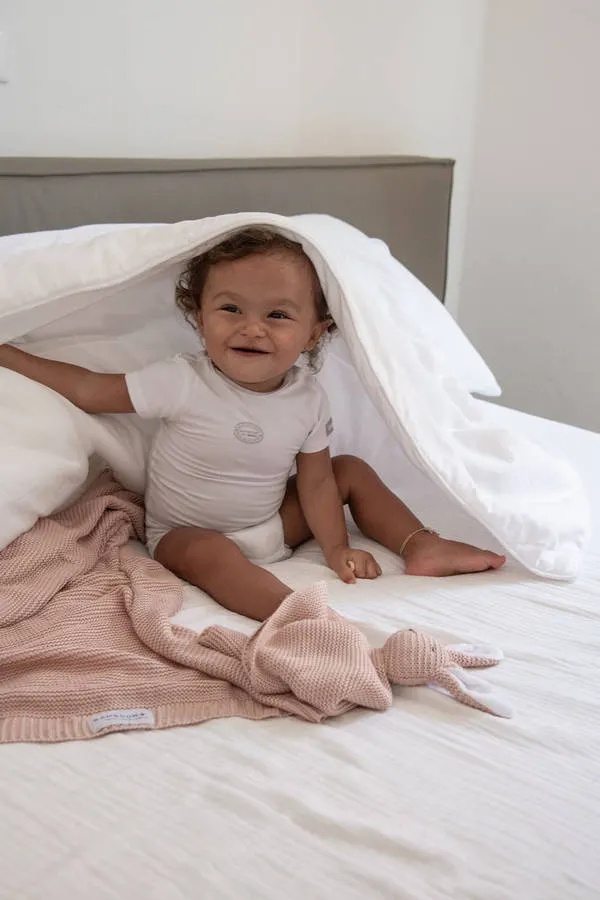 Bamboom - bambusowe body kopertowe z krótkim rękawem białe Bamboom - bambusowe body kopertowe z krótkim rękawem białe