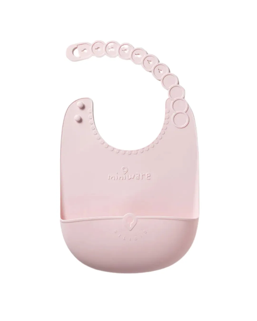 Miniware - silikonowy śliniak Roll & Lock Cotton Candy