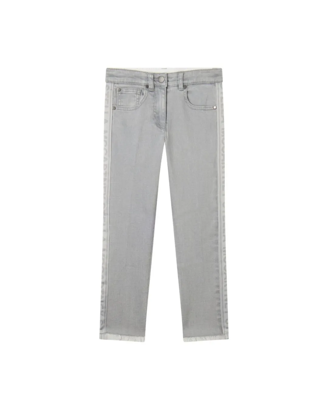 Stella McCartney - spodnie jeansowe dziewczęce Denim Stretch Trousers w/Logo Tape Stella McCartney - spodnie jeansowe dziewczęce Denim Stretch Trousers w/Logo Tape