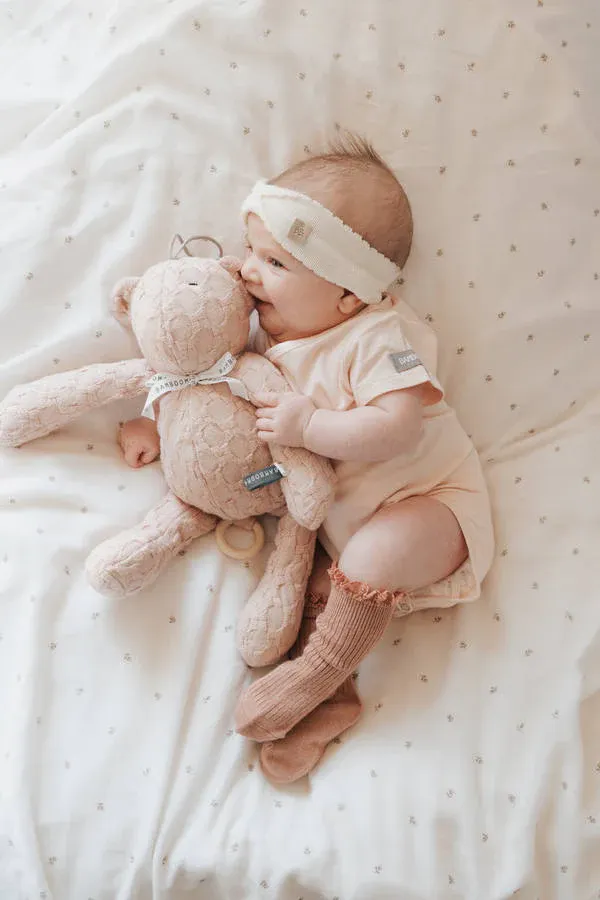 Bamboom - bambusowe body kopertowe z krótkim rękawem różowe