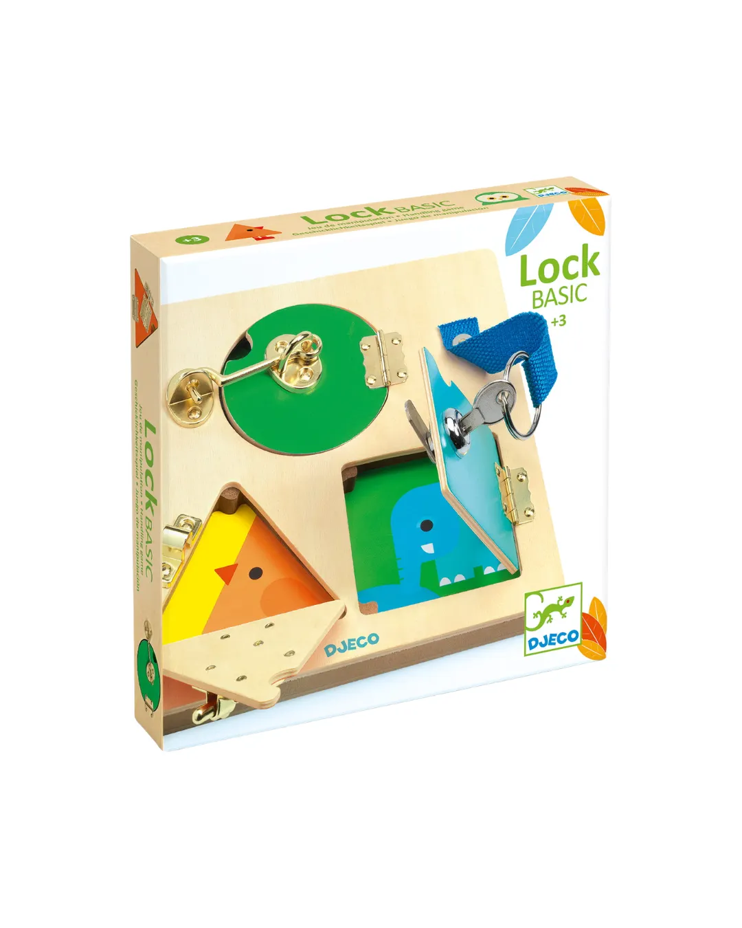 Djeco - drewniana tabliczka manualna LockBasic Djeco - drewniana tabliczka manualna LockBasic