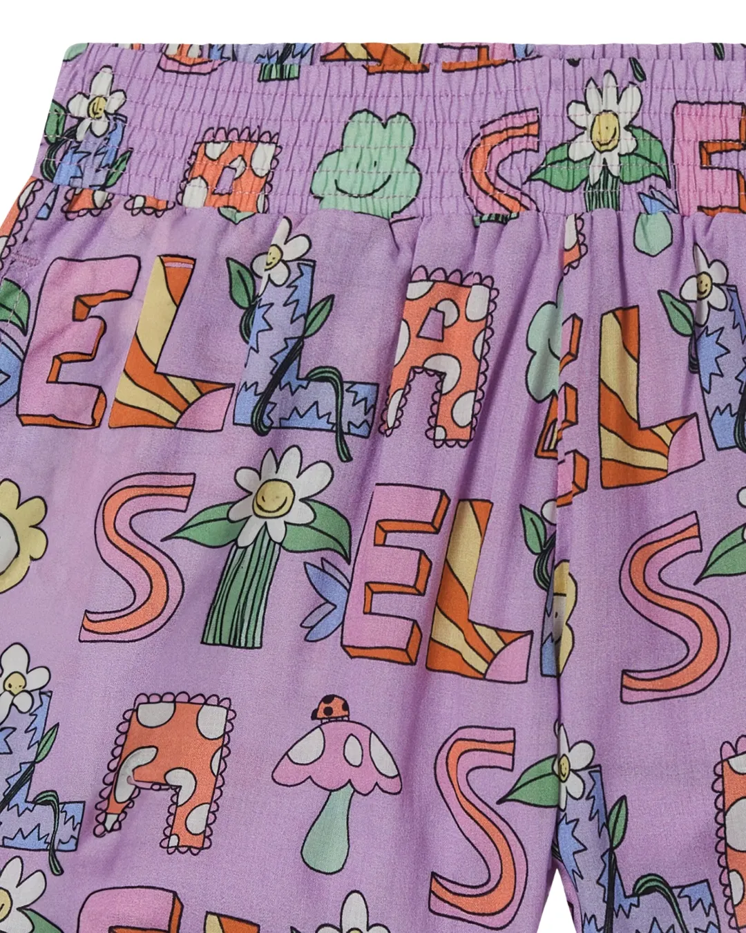 Stella McCartney - szorty dziewczęce Stella Woodland Lettering Elasticated Shorts Stella McCartney - szorty dziewczęce Stella Woodland Lettering Elasticated Shorts