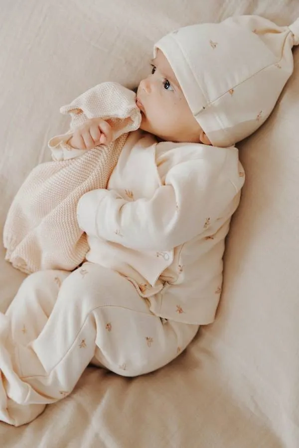 Bamboom - bambusowa czapka dla noworodka Pure oliwki