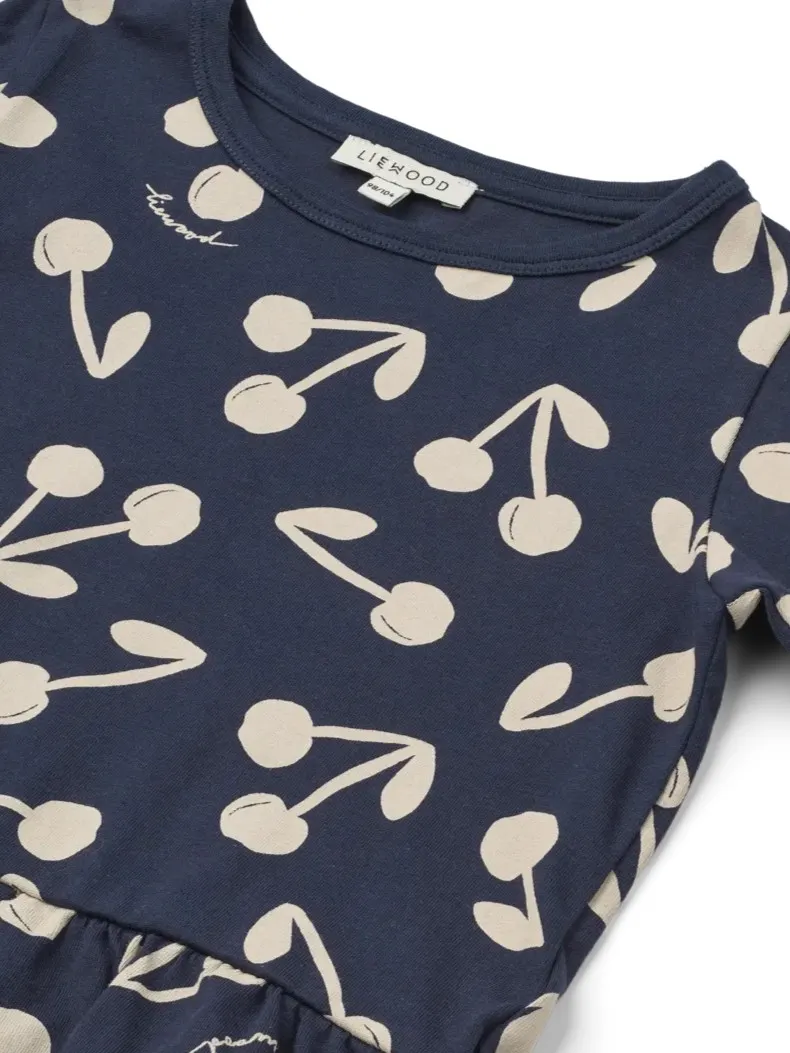 Liewood - koszulka z długim rękawem Margit Printed Cherry blossom / Classic navy