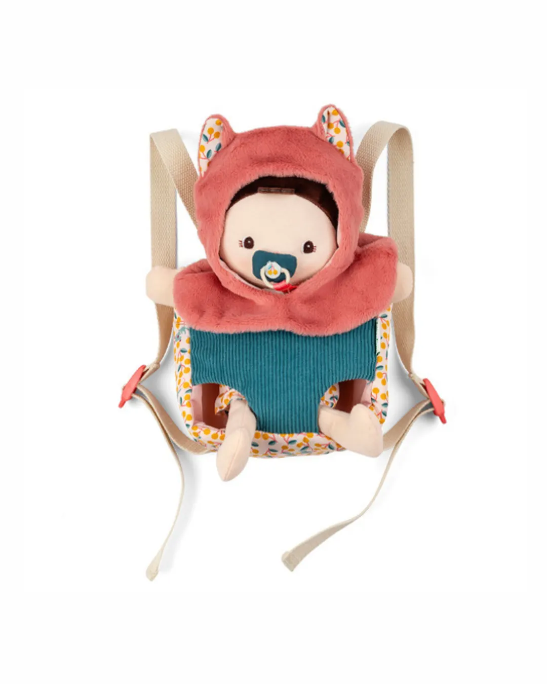 Lilliputiens - lalka dzidziuś w nosidełku i z czapeczką Jeanne 18 m+