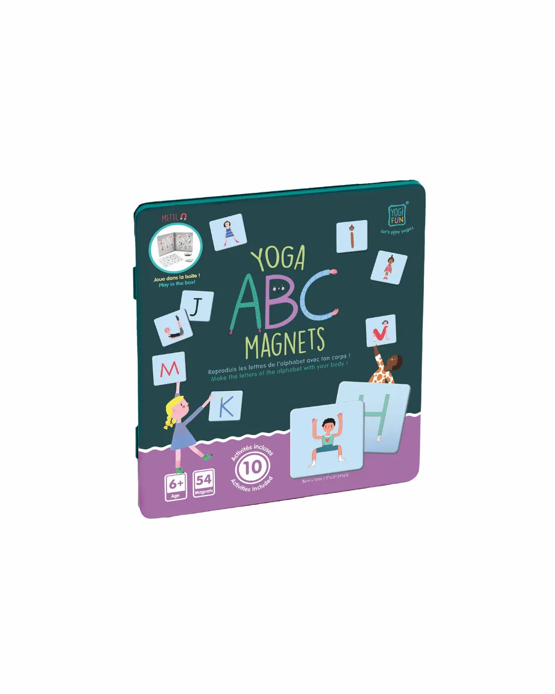 Buki - metalowe pudełko z magnesami i pozycjami jogi 