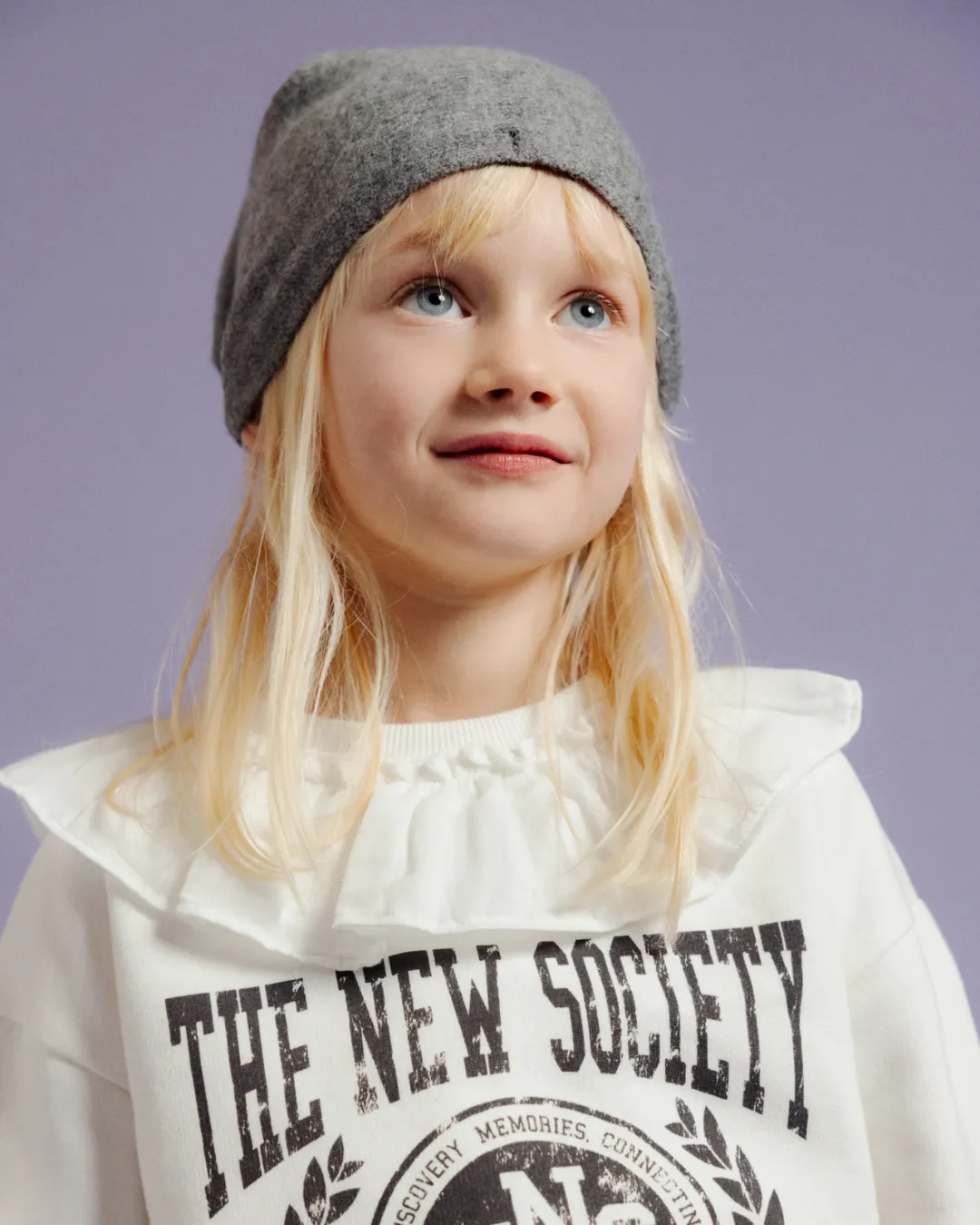 The New Society - bawełniana bluza Row Whisper White