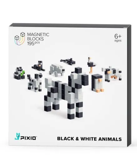 Pixio - klocki magnetyczne Black & White Animals Story Series Pixio - klocki magnetyczne Black & White Animals Story Series