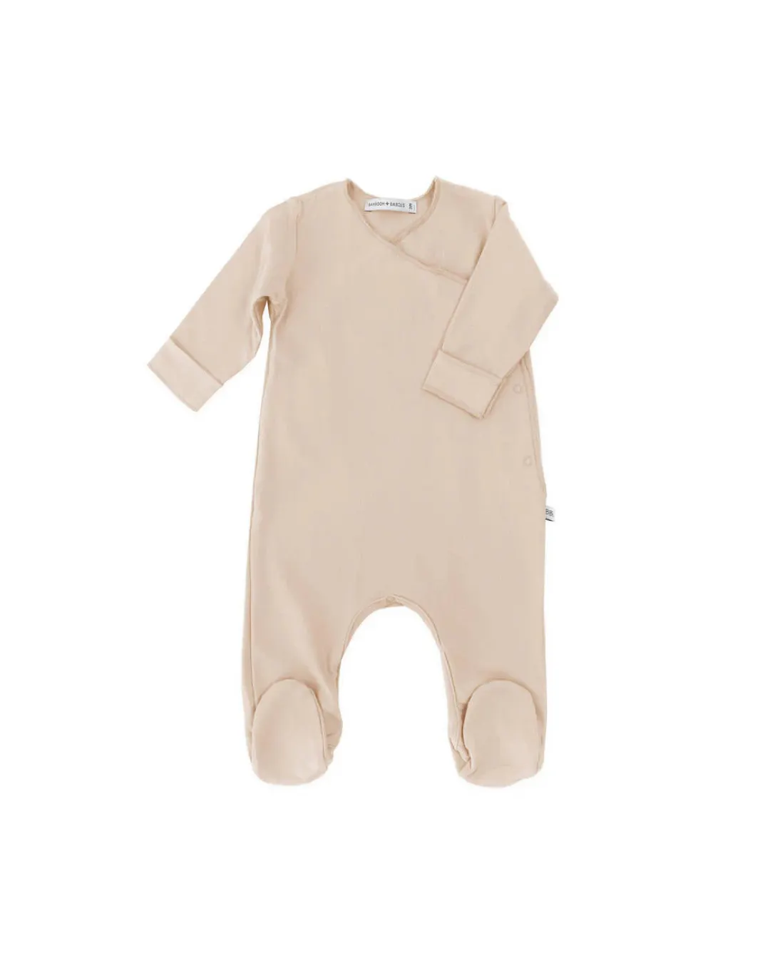 Bamboom - bambusowy pajacyk niemowlęcy ze stópkami Pure różowy