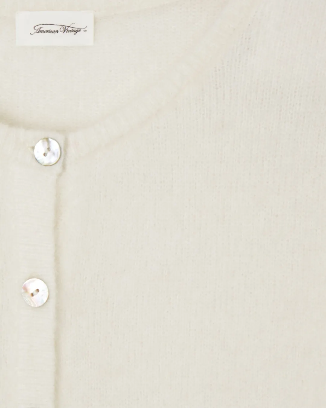 American Vintage - damski kardigan Vitow Blanc American Vintage - damski kardigan Vitow Blanc