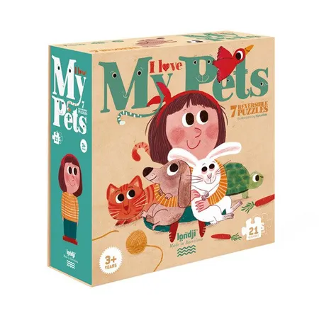 Londji - puzzle dla dzieci Kocham Moje Zwierzątka