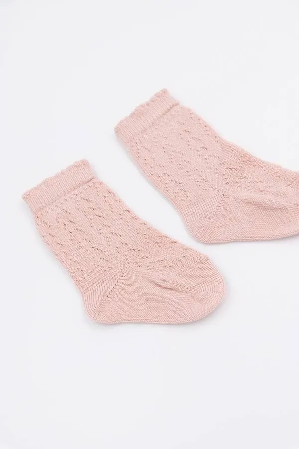 Bamboom - bambusowe skarpetki ażurowe dla dziewczynki różowe Bamboom - bambusowe skarpetki ażurowe dla dziewczynki różowe