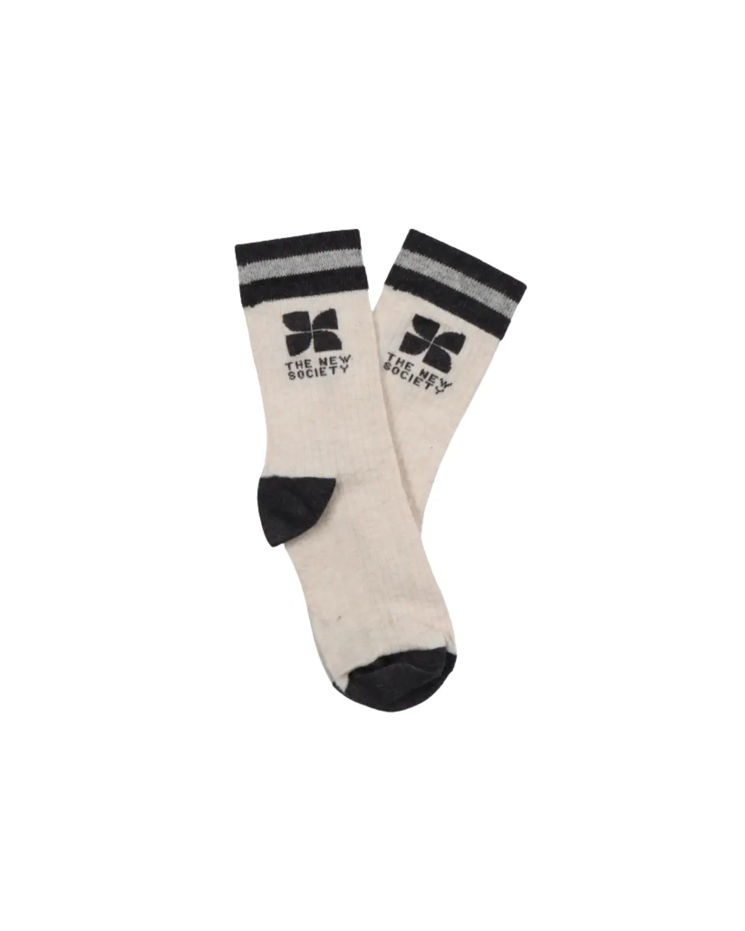 The New Society - skarpetki dziecięce TNS Logo Socks Whisper White Melange The New Society - skarpetki dziecięce TNS Logo Socks Whisper White Melange