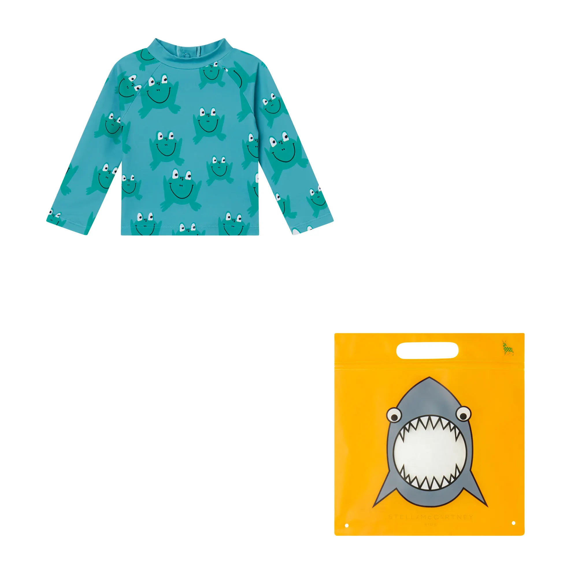 Stella McCartney - koszulka kąpielowa dziecięca Frog Print Swim Top