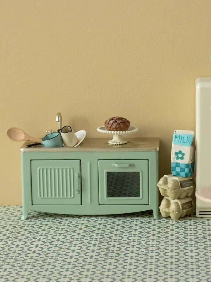 Maileg - kuchnia metalowa dla myszek Mint