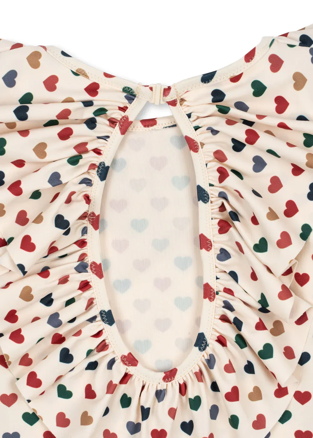 Konges Sløjd - kostium kąpielowy z długim rękawem jednoczęściowy Manuca LS GRS coeur coloré