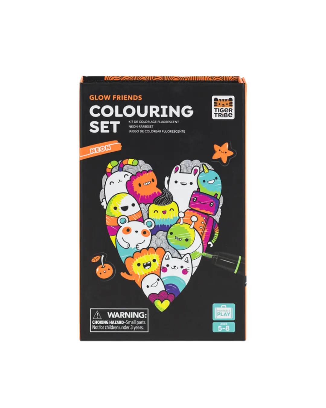 Tiger Tribe - zestaw kolorowanek neonowych Świecące Stworki