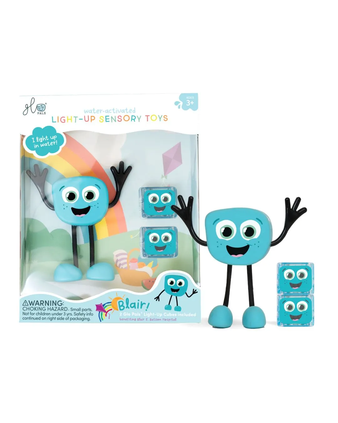 Glo Pals - zabawka do kąpieli Blair zestaw z dwoma kostkami sensorycznymi Glo Pals - zabawka do kąpieli Blair zestaw z dwoma kostkami sensorycznymi