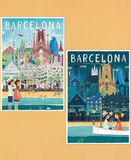 Londji - puzzle Gaudi Skyline dwustronne 100 elementów z grą obserwacyjną