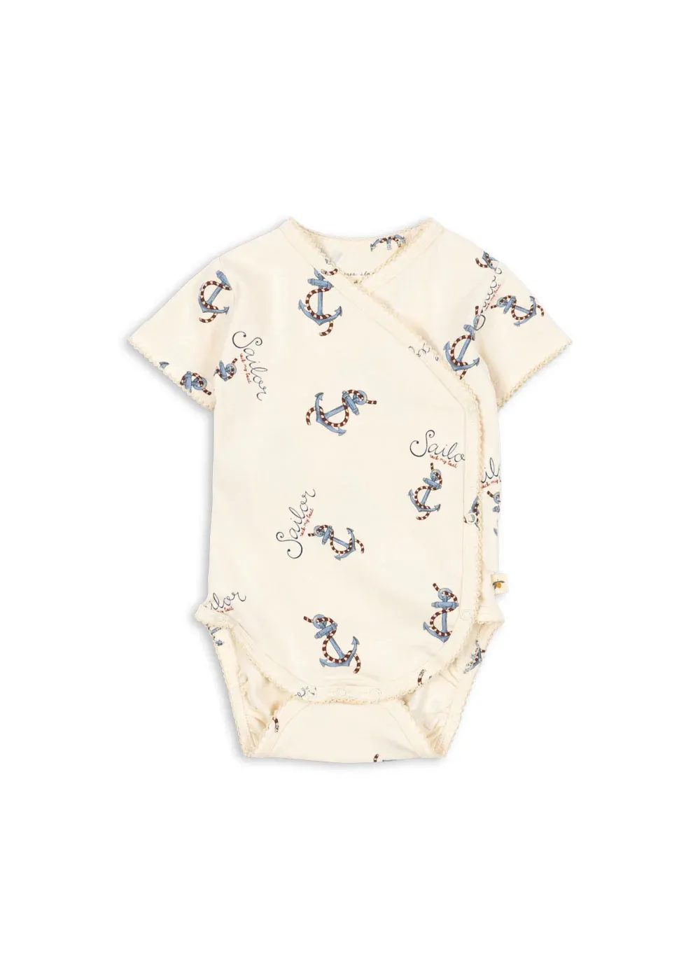 Konges Sløjd - body niemowlęce z krótkim rękawem Basic GOTS Rock My Boat Konges Sløjd - body niemowlęce z krótkim rękawem Basic GOTS Rock My Boat